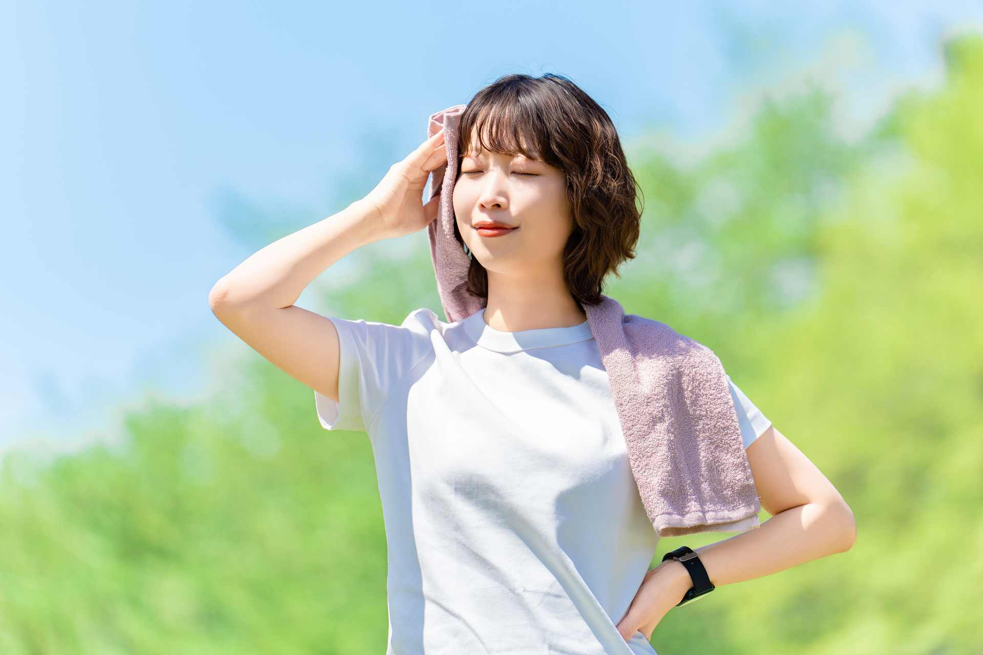 適度な運動を行う女性