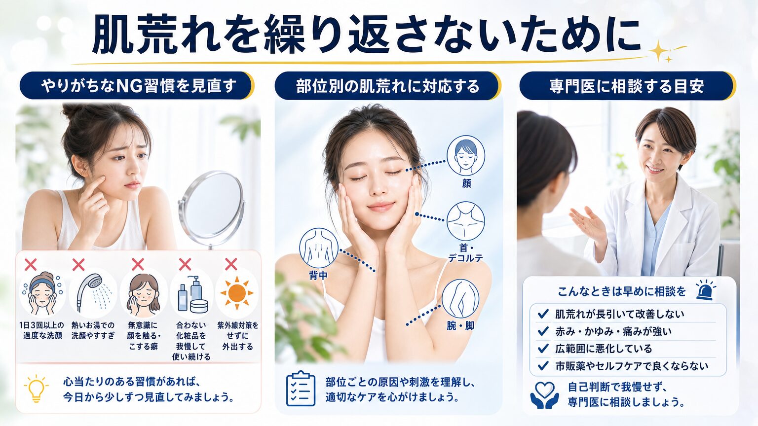 肌荒れを繰り返さないために