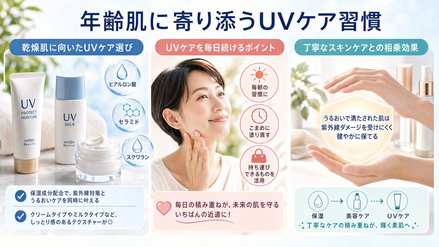 年齢肌に寄り添うUVケア習慣