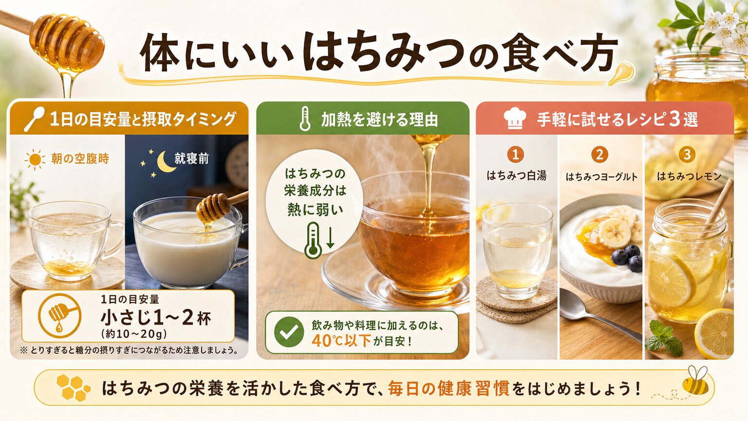 体にいいはちみつの食べ方